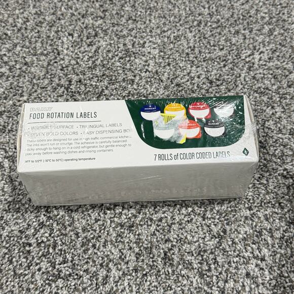 7 Rolls x 1000 stickers per roll, 7,000 Daily Food Rotation Color Coded Labels - Picture 2 of 2
